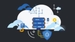 A cloud server with a cloud in the background.