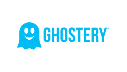 Ghostery logo on a white background.