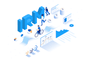 An isometric illustration of the word irm.