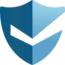 A blue shield with an arrow in it.