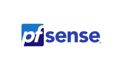 Pf sense logo on a white background.