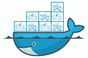 A blue whale with a bunch of icons on it.