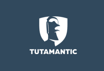 The logo for tutamatic on a blue background.