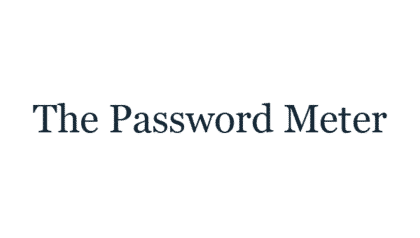 The password meter logo on a white background.
