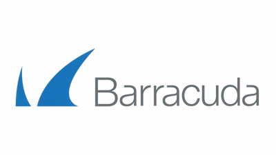 The baracuda logo on a gray background.