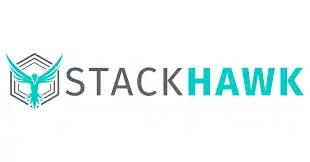The stackhawk logo on a white background.