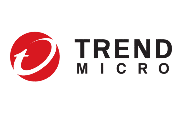 Trendmicro logo on a white background.