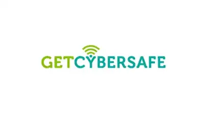 Get cybersafe logo on a white background.