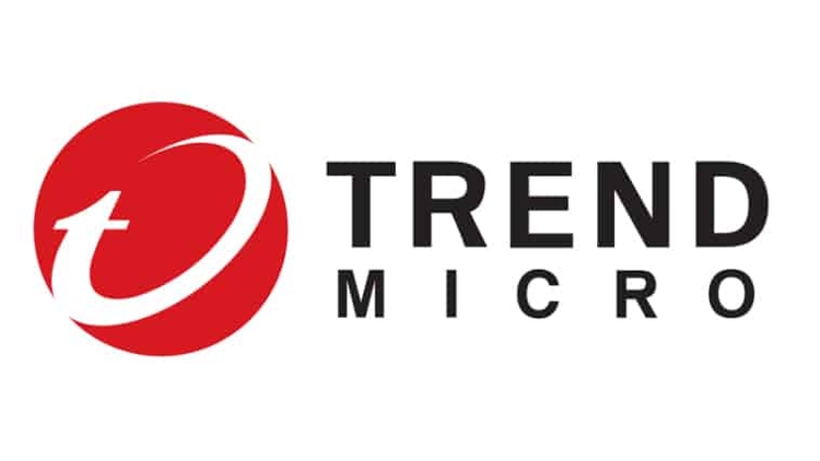 Trendmicro logo on a white background.